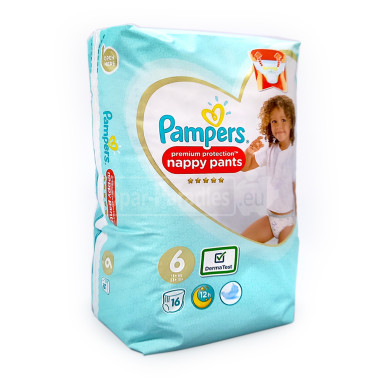 Pampers Premium Protection Pants size 6, pack of 16 x 44
