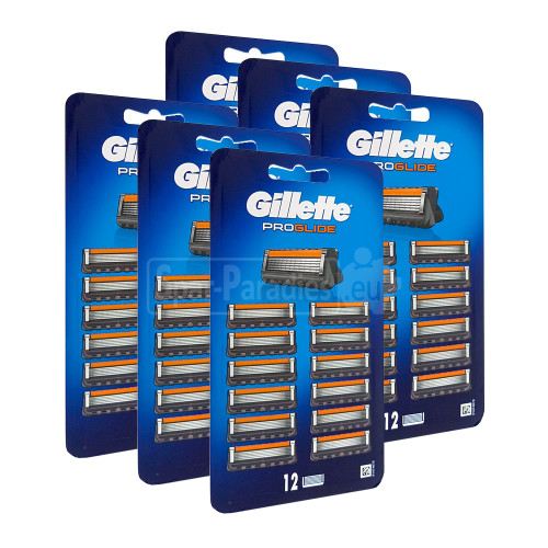 Gillette Fusion ProGlide razor blades, pack of 12 x 6
