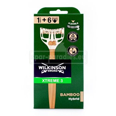 Wilkinson Xtreme 3 Bamboo Hybrid Rasierer + 5 Ersatzklingen