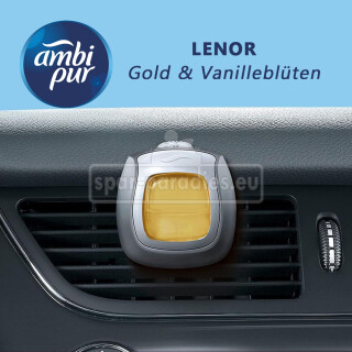 Ambi Pur Car Lufterfrischer Gold & Vanilleblüten Duo-Pack, 2 x 2 ml