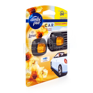Ambi Pur Car Lufterfrischer Gold & Vanilleblüten Duo-Pack, 2 x 2 ml