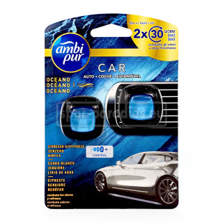 Ambi Pur Car Air Freshener Ocean Mist pack of 6, 6x 2 ml