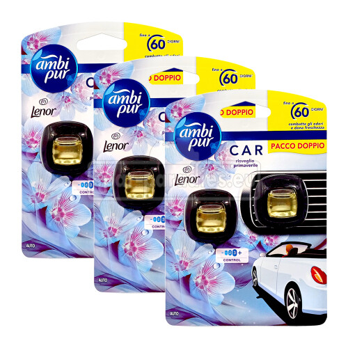 Ambi Pur Car Lufterfrischer Lenor Aprilfrische XL Pack, 6 x 2 ml