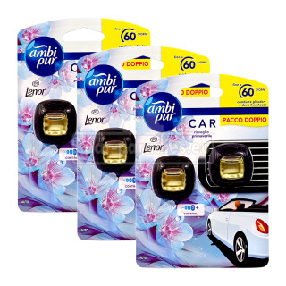 Ambi Pur Car Lufterfrischer Lenor Aprilfrische XL Pack, 6 x 2 ml