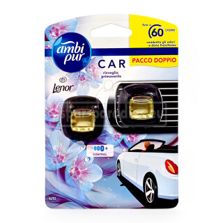 Ambi Pur Car Lufterfrischer Lenor Aprilfrische XL Pack, 6 x 2 ml