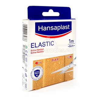 Hansaplast Elastic wound textile plaster extra flexible 100 mm x 80 mm, pack of 10