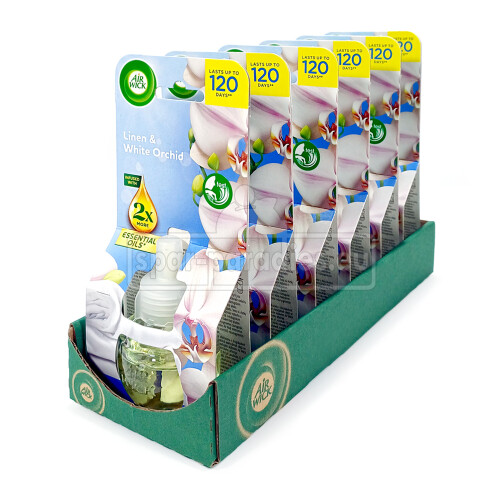 Air Wick Duftölflakon Cotton & Weiße Orchidee, 19 ml x 6