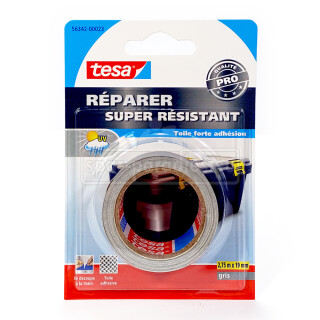 tesa Repair Tape Super Strong Gray, 2.75 m x 19 mm, pack of 12