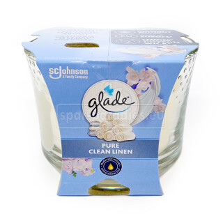 Glade Langanhaltende Duftkerzen Pure Clean Linen 4er Pack (4x 204 g)