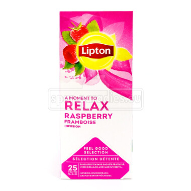 Lipton Früchtetee Himbeere Framboise Relax, 25er Pack