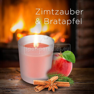 Air Wick Wohlfühl-Duftkerze Zimtzauber & Bratapfel Maxi-Pack, 12x 105 g