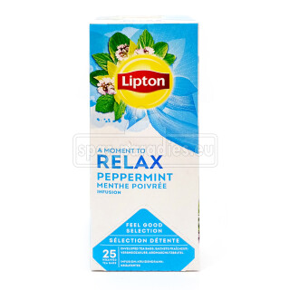 Lipton Herbal Tea Peppermint Relax, 25 tea bags x 6