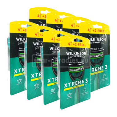 Wilkinson Xtreme 3 Sensitive Einwegrasierer, 6er Pack x 8