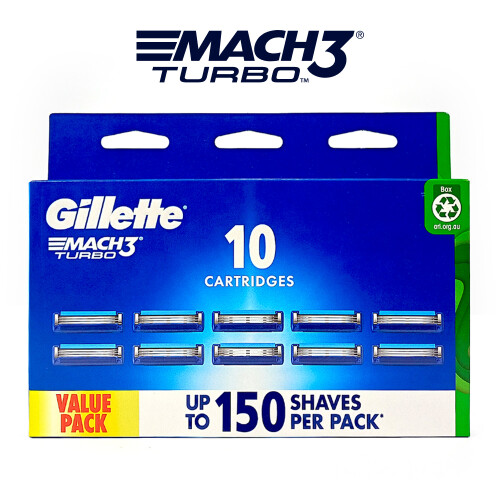 Gillette MACH 3 Turbo Rasierklingen, 10er Pack