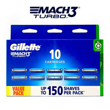 Gillette MACH 3 Turbo Rasierklingen, 10er Pack