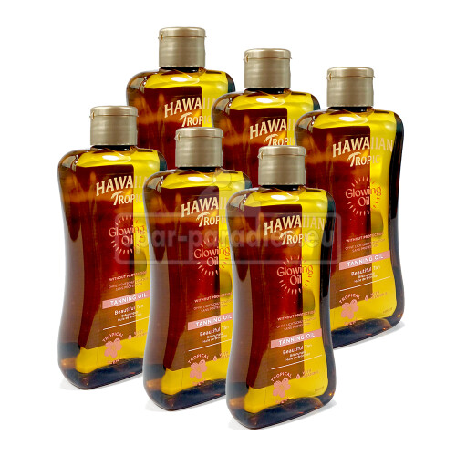 Hawaiian Tropic Glowing Oil Bräunungsöl, 200 ml x 6