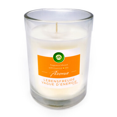 Air Wick Aroma Duftkerze im Glas Lebensfreude, 220g