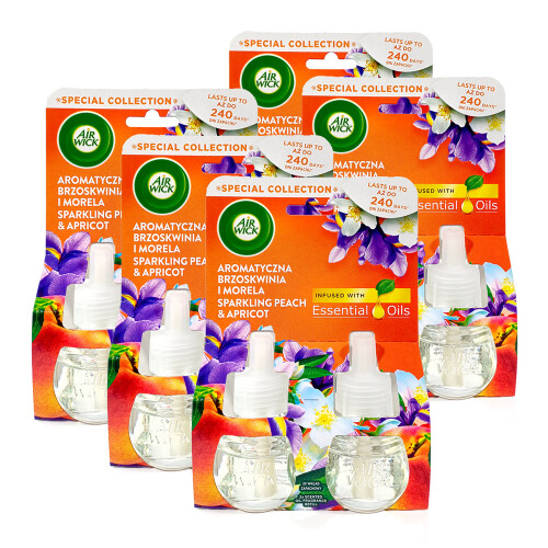 Air Wick Duftölflakon Spritziger Pfirsich & Aprikose 19 ml, 10er Pack