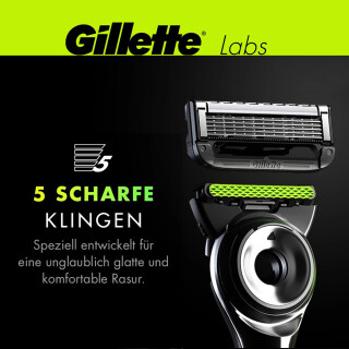 Gillette Labs Rasierergriff Black & Gold Edition mit 2 Klingen + Magnethalterung x 6