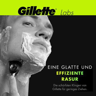 Gillette Labs Rasierergriff Black & Gold Edition mit 2 Klingen + Magnethalterung x 6