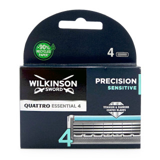 Wilkinson Quattro Essential 4 Precision Sensitive Rasierklingen, 4er Pack