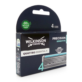 Wilkinson Quattro Essential 4 Precision Sensitive Rasierklingen, 4er Pack