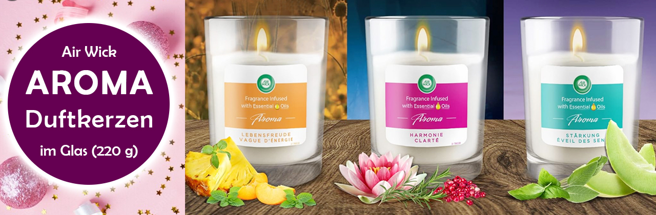 Air Wick Aroma Duftkerzen im Glas