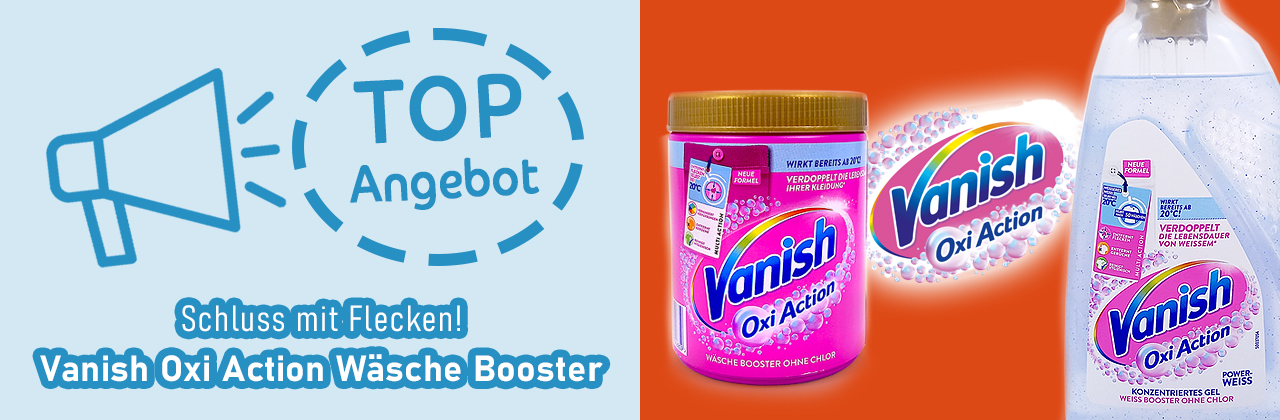 Vanish Oxi Action Wäsche Booster zum Top Preis